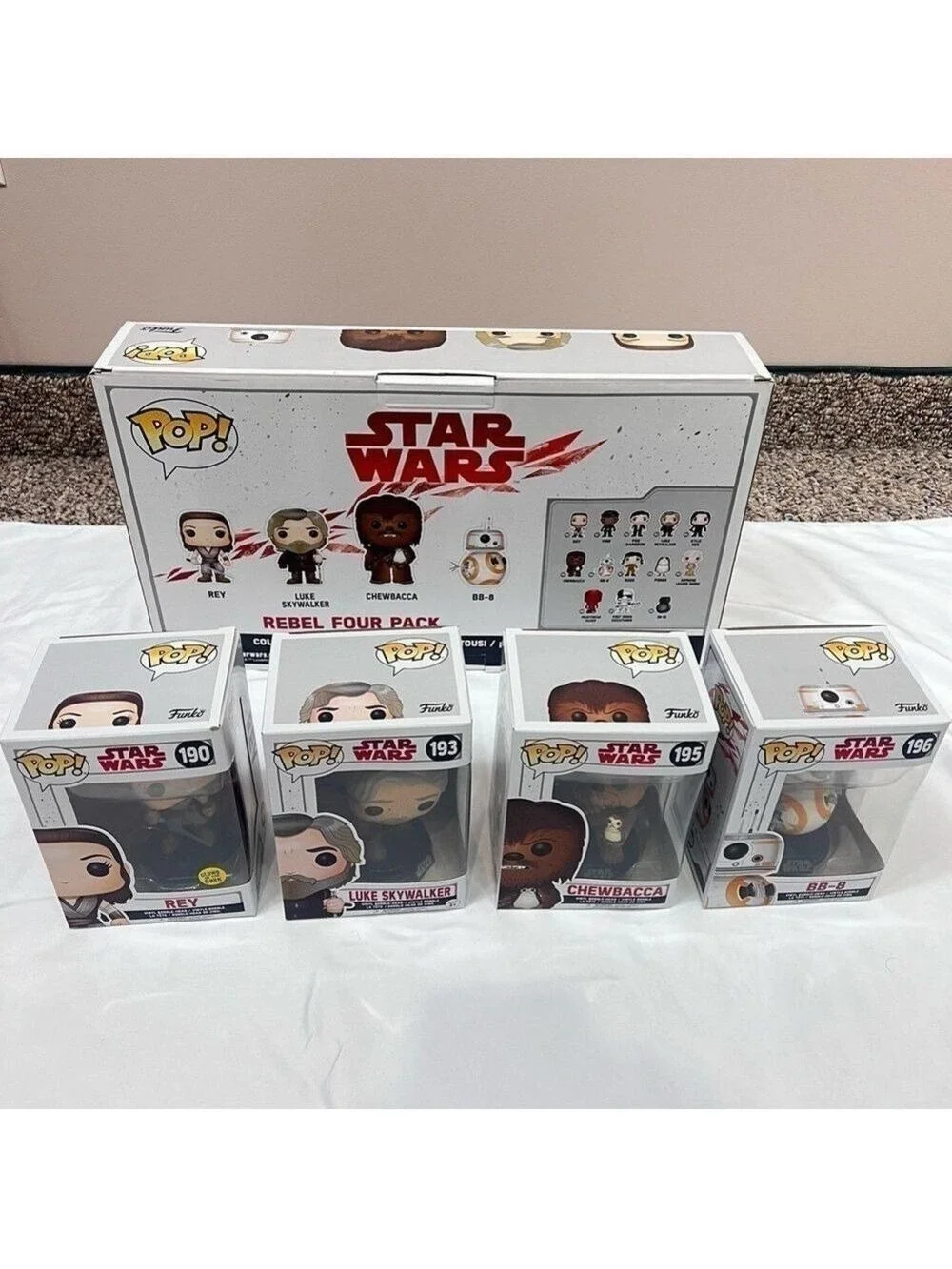 Funko Pop! Vinyl: Star Wars - TLJ-4 Pack- Good Guys